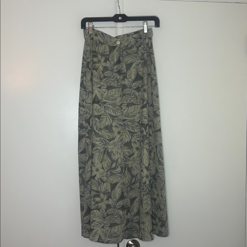 Vintage Botanical Floral Maxi Skirt | Cottagecore Boho A-Line Skirt - Picture 5 of 7